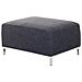 Pouf Poggiapiedi Ottomano In Tessuto Grigio Oslo - Foto miniatura 1