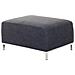 Pouf Poggiapiedi Ottomano In Tessuto Grigio Oslo - Foto miniatura 17