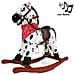 Cavallo A Dondolo Con Effetti Sonori Realistici Legno E Peluche Bambini Infanzia - Foto miniatura 1