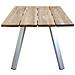Saltus - Tavolo Da Giardino In Alluminio E Teak Riciclato - Foto miniatura 4