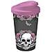 Infinite By Geda Labels (infkh) 13667 - Tazza Termica, Motivo Teschio Lady Skull Coffee To Go, In Pp, Grigio / rosa - Foto miniatura 1