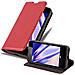 Custodia Compatibile Con Nokia Lumia 550 In Rosso Mela - Coperchio Protettiva Con Chiusura Magnetica, Funzione Stand E Tasca Per Le Carte - Foto miniatura 1