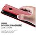 Custodia Compatibile Con Nokia Lumia 550 In Rosso Mela - Coperchio Protettiva Con Chiusura Magnetica, Funzione Stand E Tasca Per Le Carte - Foto miniatura 7