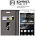 Custodia Compatibile Con Huawei P8 In Grigio Chiaro Marrone - Coperchio Protettiva Con Chiusura Magnetica, Funzione Stand E Tasca Per Le Carte - Foto miniatura 6