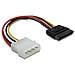 Cable Power SATA HDD > 4pin male - straight, 0,12m - Foto miniatura 2