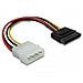 Cable Power SATA HDD > 4pin male - straight, 0,12m - Foto miniatura 1