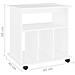 Mobiletto con Ruote Bianco 60x45x60 cm in Legno Multistrato - Foto miniatura 4
