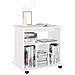 Mobiletto con Ruote Bianco 60x45x60 cm in Legno Multistrato - Foto miniatura 5