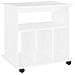 Mobiletto con Ruote Bianco 60x45x60 cm in Legno Multistrato - Foto miniatura 2