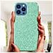 Cover Iphone 13 Pro Max Silicone Semi-rigido Con Paillette Amovibili Verde - Foto miniatura 4