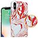 Custodia Compatibile Con Apple Iphone X / Xs In Marmo Rosa Bianco No. 20 - Coperchio Protettivo In Silicone Tpu Con Motivo A Mosaico - Foto miniatura 3