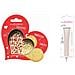 Kit Biscotti A Rilievo Cuore + Penna Cioccolato Bianco - Foto miniatura 1