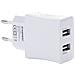 Caricabatterie Da Casa Originale Hwl-3090w 2 Porte Usb Universale White - Foto miniatura 1