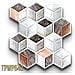 Pacco Da 4 Pannelli 3d Autoadesivi In Pvc 30x30cm Vari Decori Ultrarealistici Ideali Per Bagni E Cucine - Cubi Di Marmo - Tpwp542 - Foto miniatura 1
