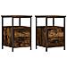 Comodini 2 Pz Rovere Fumo 34x35,5x50 Cm In Legno Multistrato - Foto miniatura 2