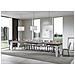 Tavolo Allungabile 90x180/440 Cm Spimbo Mix Piano Bianco Frassino - Gambe Noce - Noce /bianco Frassino - Foto miniatura 3