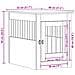 Gabbia Cani Arredamento Rovere Marrone 55x80x68cm Multistrato - Foto miniatura 6