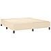 Letto A Molle Con Materasso E Led Crema 180x200 Cm In Tessuto - Foto miniatura 4