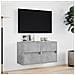 Mobili TV a Parete con Luci LED 2pz Grigio Cemento 41x31x45 cm - Foto miniatura 3