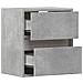Mobili TV a Parete con Luci LED 2pz Grigio Cemento 41x31x45 cm - Foto miniatura 4