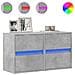 Mobili TV a Parete con Luci LED 2pz Grigio Cemento 41x31x45 cm - Foto miniatura 1