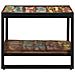 Tavolino Salotto Multicolore 70x50x38cm Legno Massello Recupero - Foto miniatura 2