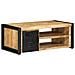 Tavolino Da Salotto 90x50x36 Cm Legno Massello Di Mango Grezzo - Foto miniatura 1