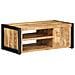 Tavolino Da Salotto 90x50x36 Cm Legno Massello Di Mango Grezzo - Foto miniatura 6