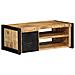 Tavolino Da Salotto 90x50x36 Cm Legno Massello Di Mango Grezzo - Foto miniatura 10