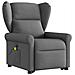 Poltrona Alzapersona Massaggi Elettrica Grigio Scuro Tessuto - Foto miniatura 3