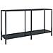 Tavolo Consolle Nero 140x35x75,5 Cm In Vetro Temperato - Foto miniatura 1