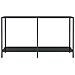Tavolo Consolle Nero 140x35x75,5 Cm In Vetro Temperato - Foto miniatura 2