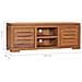 Mobile Porta Tv 110x30x40 Cm In Legno Massello Di Teak - Foto miniatura 8
