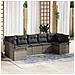 Set Divano da Giardino a 7 Pezzi con Cuscini Grigio Polyrattan - Foto miniatura 2