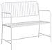 Panchina Bianco Metallo 103.5 x 51.5 x 90 cm Resistente - Foto miniatura 1