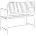Panchina Bianco Metallo 103.5 x 51.5 x 90 cm Resistente - Foto miniatura 6