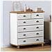 "Cassettiera ""ASKIM"" Bianca 91x40x95,5 cm in Legno Massello di Pino" - Foto miniatura 2