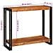 Tavolo consolle 90 x 33 x 75 cm legno massello di acacia - Foto miniatura 9