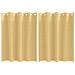 Tende con tende 2 pcs Beige Poliestere - Foto miniatura 1