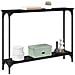 Tavolo consolle con lo scaffale Rovere Nero 102 x 23 x 15,5 cm - Foto miniatura 3