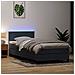 Letto a Molle con Materasso e LED Grigio Scuro 80x220 cm Velluto - Foto miniatura 2