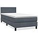 Letto a Molle con Materasso e LED Grigio Scuro 80x220 cm Velluto - Foto miniatura 3