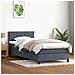 Letto a Molle con Materasso e LED Grigio Scuro 80x220 cm Velluto - Foto miniatura 4