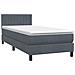 Letto a Molle con Materasso e LED Grigio Scuro 80x220 cm Velluto - Foto miniatura 5