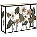 Console Spring In Ferro E Vetro Con Decori Floreali Multicolore 108x37x80 Cm - Foto miniatura 1