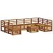 Set divani 10 pcs Naturale Legno di Acacia Massello - Foto miniatura 1