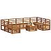 Set divani 10 pcs Naturale Legno di Acacia Massello - Foto miniatura 3