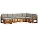 Set divani con cuscino 8 pcs Grigio Naturale e Chiaro - Foto miniatura 1