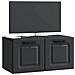 Mobile Porta TV da Muro Nero 59,5 x 31 x 30 cm - Foto miniatura 2