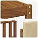 Set di divani da esterno con cuscino 6 pcs Naturale e Beige - Foto miniatura 6